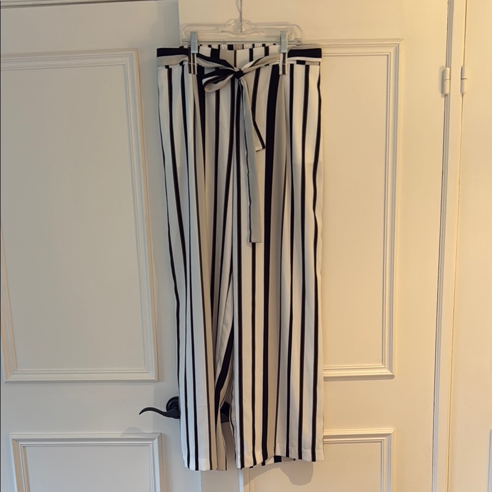 Striped Black and White Women's Pants